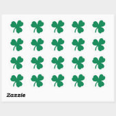 Irish Kleeblatt Clover Circle Sticker (Blatt)