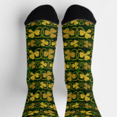 Irish Kleeblatt - Clover Gold und Green pattern So Socken (Oben)