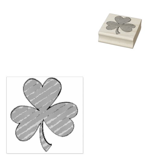 Irish Kleeblatt Clover Lucky Saint Patrick's Day Gummistempel (Stempel)
