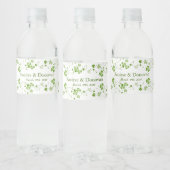Irish Kleeblatt Clover Wedding Water Flasche Label Wasserflaschenetikett (Flaschen)