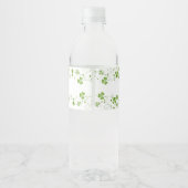 Irish Kleeblatt Clover Wedding Water Flasche Label Wasserflaschenetikett (Rückseite)