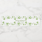 Irish Kleeblatt Clover Wedding Water Flasche Label Wasserflaschenetikett (Einzelnes Label)