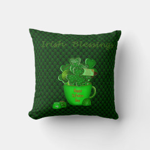 Irish Kleeblatt Cookie Bouquet-Sq Throw Kissen