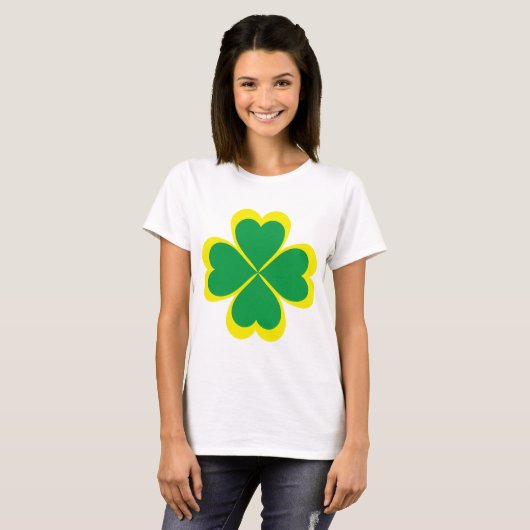 Irish Kleeblatt Cross für Saint Patrick's Day T-Shirt (Vorne ganz)
