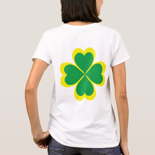 Irish Kleeblatt Cross für Saint Patrick's Day T-Shirt (Rückseite)