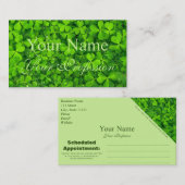 Irish Kleeblatt Floral Ernennung Erinnerung Terminkarte (Vorne/Hinten)