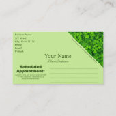 Irish Kleeblatt Floral Ernennung Erinnerung Terminkarte (Rückseite)