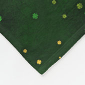 Irish Kleeblatt Four-leaf Lucky Clover Fleecedecke (Ecke)