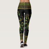 Irish Kleeblatt Four-leaf Lucky Clover Leggings (Rückseite)