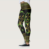 Irish Kleeblatt Four-leaf Lucky Clover Leggings (Links)