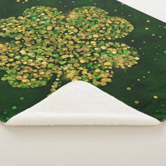 Irish Kleeblatt Four-leaf Lucky Clover Sherpadecke (3/4)