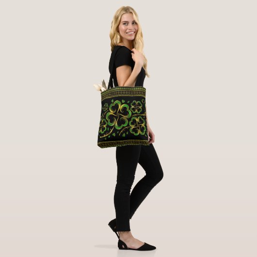 Irish Kleeblatt Four-leaf Lucky Clover Tasche (Am Model)
