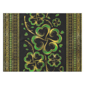 Irish Kleeblatt Four-leaf Lucky Clover Tischdecke (Vorderseite (Horizontal))