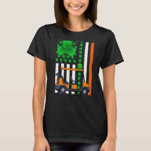Irish Kleeblatt Funny American Flag Golf Cart St P T-Shirt