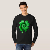 Irish Kleeblatt Gefärbte Krawatte Happy St Patrick T-Shirt (Vorne ganz)