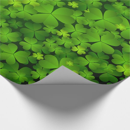 Irish Kleeblatt Gift Wrap Geschenkpapier (Ecke)