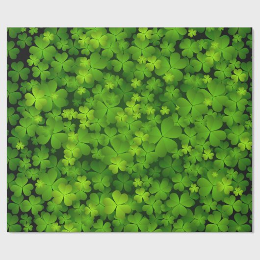 Irish Kleeblatt Gift Wrap Geschenkpapier (Flach)