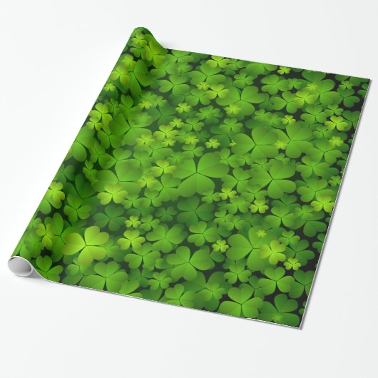 Irish Kleeblatt Gift Wrap Geschenkpapier (Ungerollt)