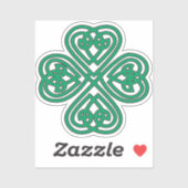 Irish Kleeblatt Green Celtic Lucky Clover Aufkleber (Blatt)