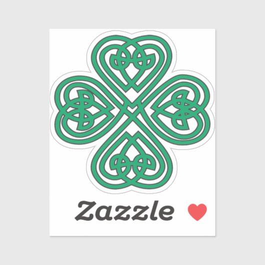 Irish Kleeblatt Green Celtic Lucky Clover Aufkleber (Blatt)