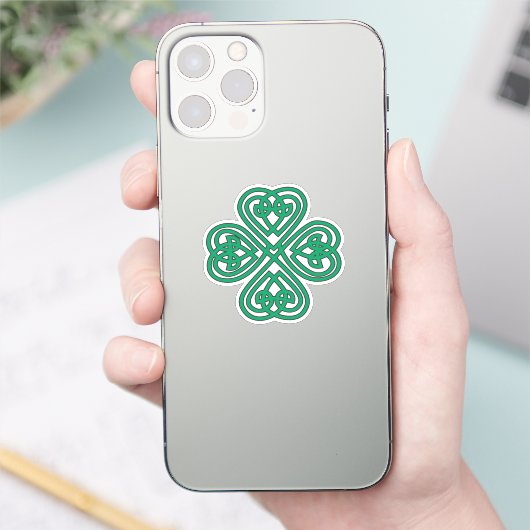Irish Kleeblatt Green Celtic Lucky Clover Aufkleber (Telefon)