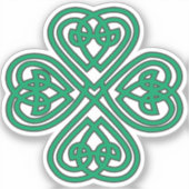 Irish Kleeblatt Green Celtic Lucky Clover Aufkleber (Vorderseite)