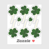 Irish Kleeblatt Green Clovers St. Patrick's Day Aufkleber (Blatt)