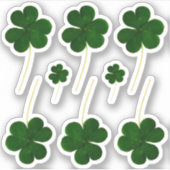 Irish Kleeblatt Green Clovers St. Patrick's Day Aufkleber (Vorderseite)