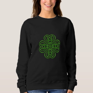Irish Kleeblatt - Grüne keltische Knüpfarbeit Sweatshirt