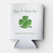 Irish Kleeblatt Happy St. Patrick's Day Can Cooler Dosenkühler (Vorderseite)
