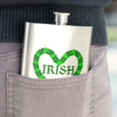 Irish Kleeblatt Heart Flask Flachmann (Beispiel)