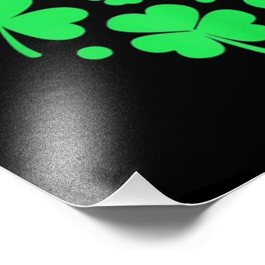 Irish Kleeblatt Heart Lucky Fotodruck (Ecke)