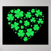 Irish Kleeblatt Heart Lucky Poster (Vorne)