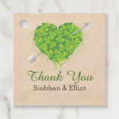 Irish Kleeblatt Herzlichen Dank Personalisiert Geschenkanhänger (Vorderseite)