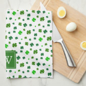 Irish Kleeblatt Initial Kitchen Handtuchgeschenk Geschirrtuch (Viertel Falte)