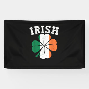 Irish Kleeblatt Ireland Flag St Patrick Day Vintag Banner