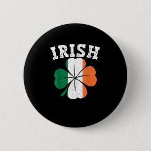 Irish Kleeblatt Ireland Flag St Patrick Day Vintag Button