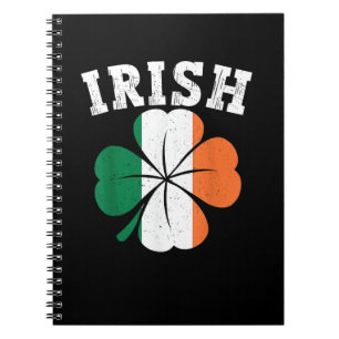 Irish Kleeblatt Ireland Flag St Patrick Day Vintag Notizblock