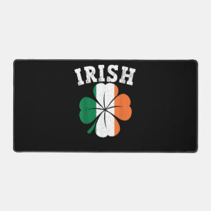 Irish Kleeblatt Ireland Flag St Patrick Day Vintag Schreibtischunterlage