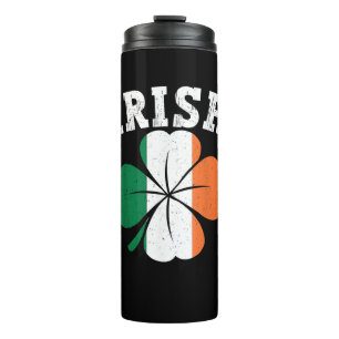 Irish Kleeblatt Ireland Flag St Patrick Day Vintag Thermosbecher