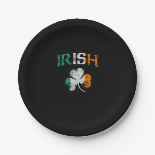 Irish Kleeblatt Ireland Flag St Patricks Day Vinta Pappteller