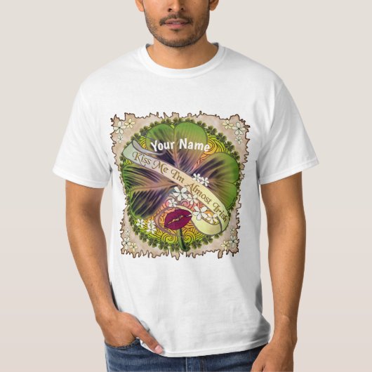 Irish Kleeblatt Kiss Me T - Shirt (Vorderseite)