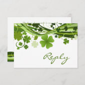 Irish Kleeblatt (Kleber) Wedding RSVP (Vorne/Hinten)