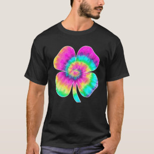 Irish Kleeblatt Krawatte-Dye Lucky Vier-Leaf Kleeb T-Shirt