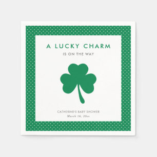 Irish Kleeblatt Lucky Charm Baby Dusche Serviette