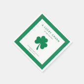 Irish Kleeblatt Lucky Charm Baby Dusche Serviette (Ecke)