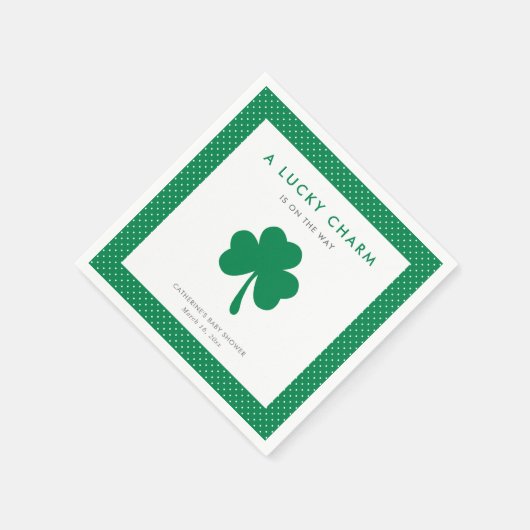 Irish Kleeblatt Lucky Charm Baby Dusche Serviette (Ecke)