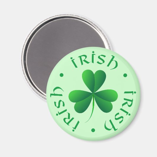 Irish Kleeblatt Magnet (Vorderseite/Rückseite)