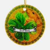Irish Kleeblatt Mouse Keramik Ornament (Vorne)