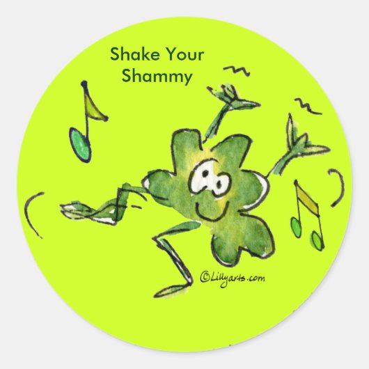 Irish Kleeblatt n Roll 03 Aufkleber (Vorderseite)